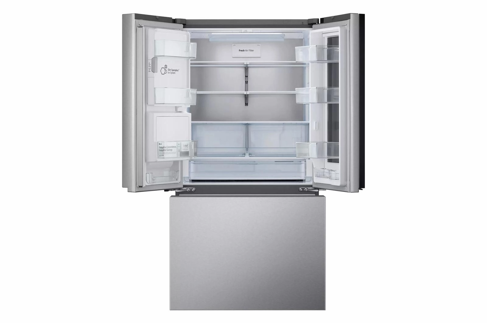 Lg LF26C6360S 26 Cu. Ft. Smart Counter-Depth Max&#8482; French Door Refrigerator With Instaview? Door-In-Door?