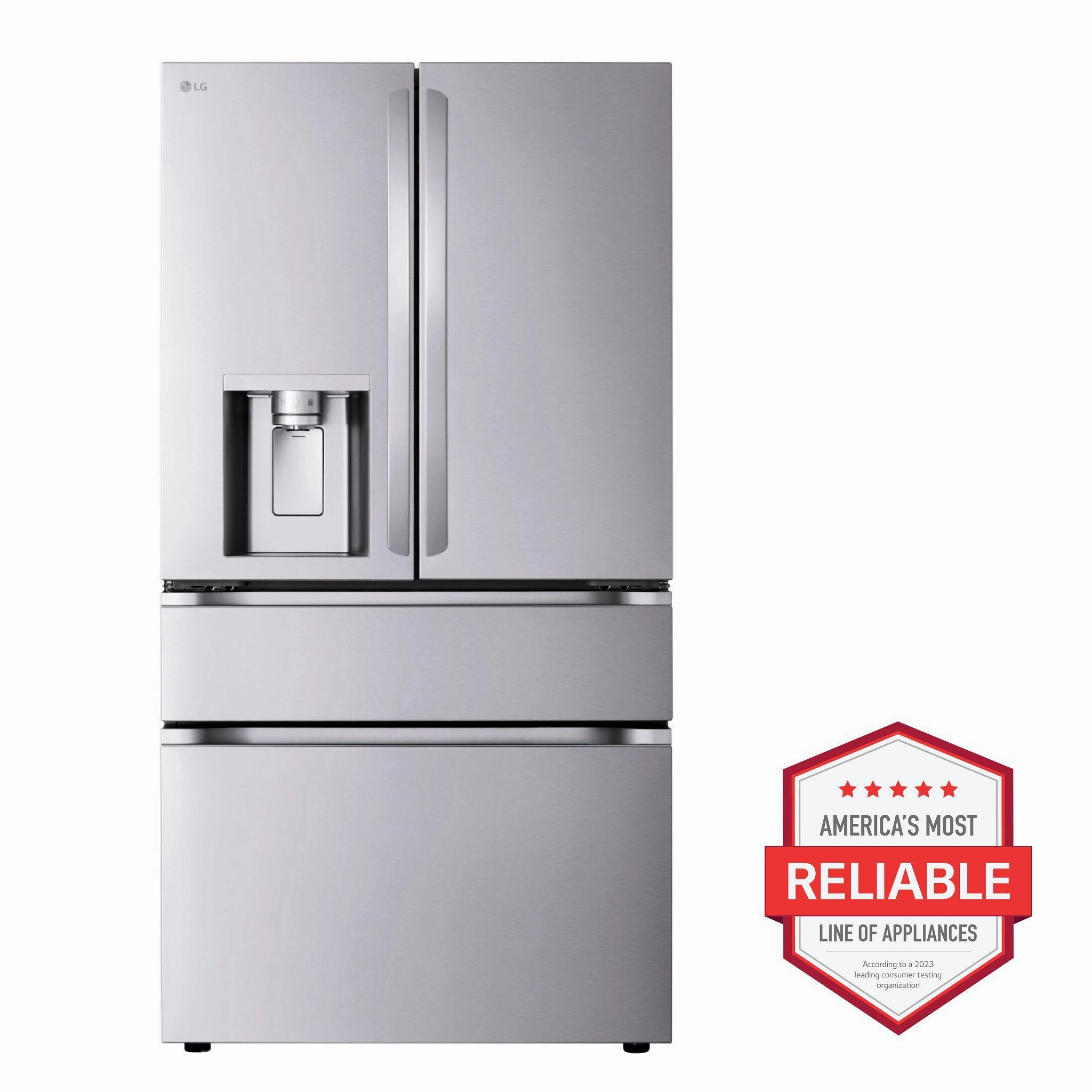 Lg LF29H8330S 29 Cu. Ft. Smart Standard-Depth Max&#8482; 4-Door French Door Refrigerator With Full-Convert Drawer&#8482; Freestanding Refrigerators freestanding fridge freezer combo