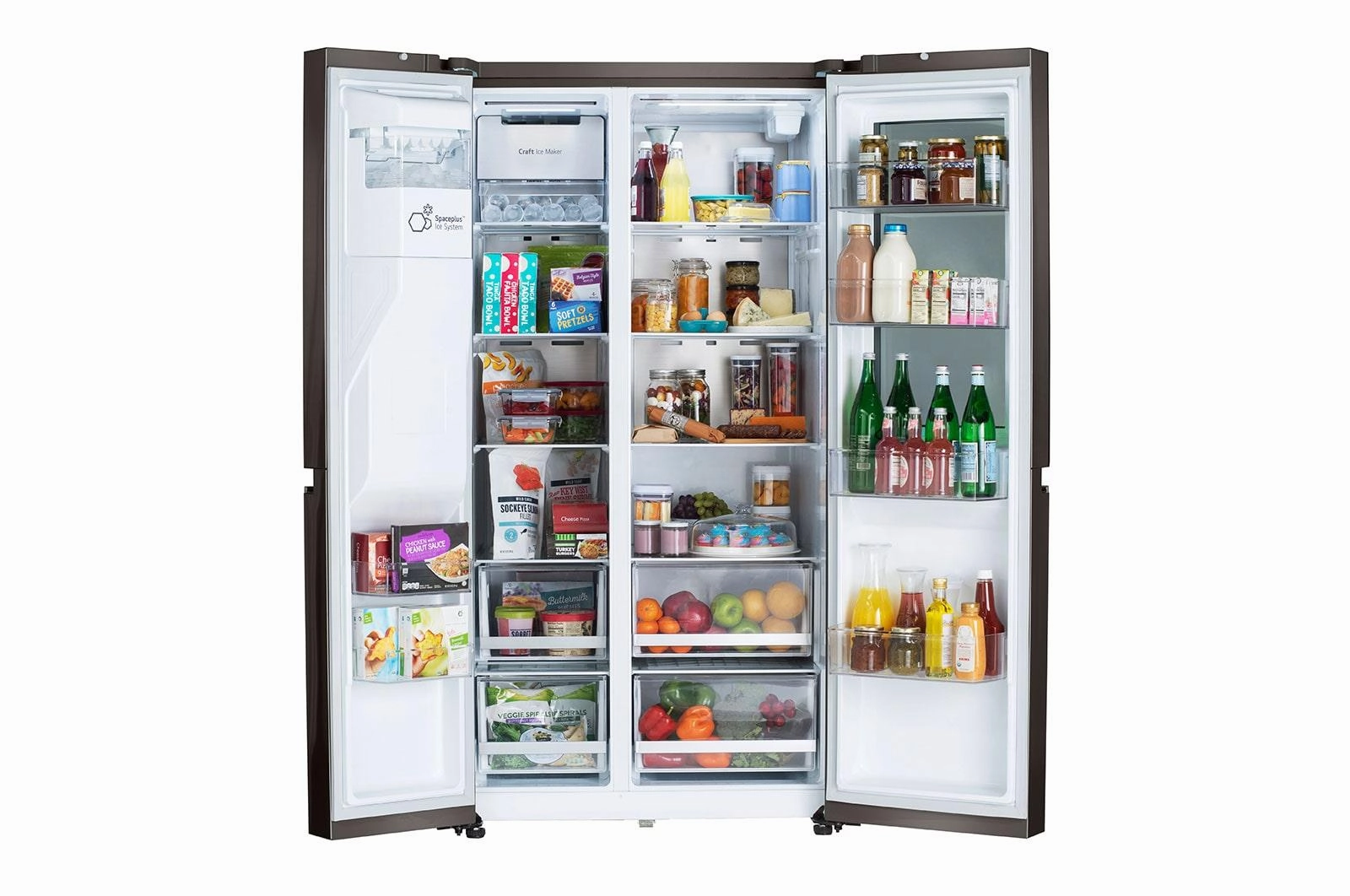 Lg LRSOC2306D 23 Cu. Ft. Side-By-Side Counter-Depth Instaview? Refrigerator With Craft Ice&#8482;