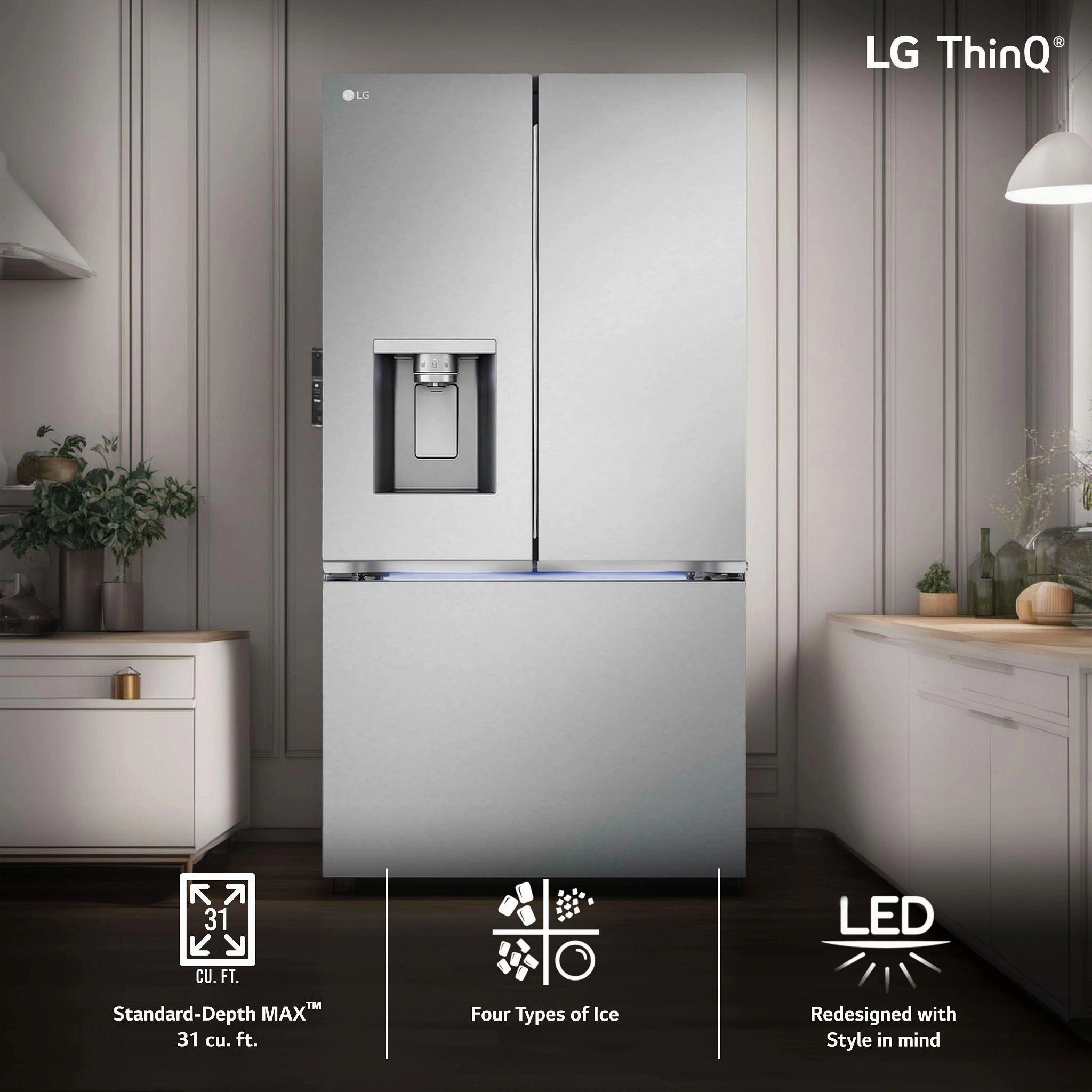 Lg LRYXS3106S 31 Cu. Ft. Smart Standard-Depth Max&#8482; French Door Refrigerator With Four Types Of Ice