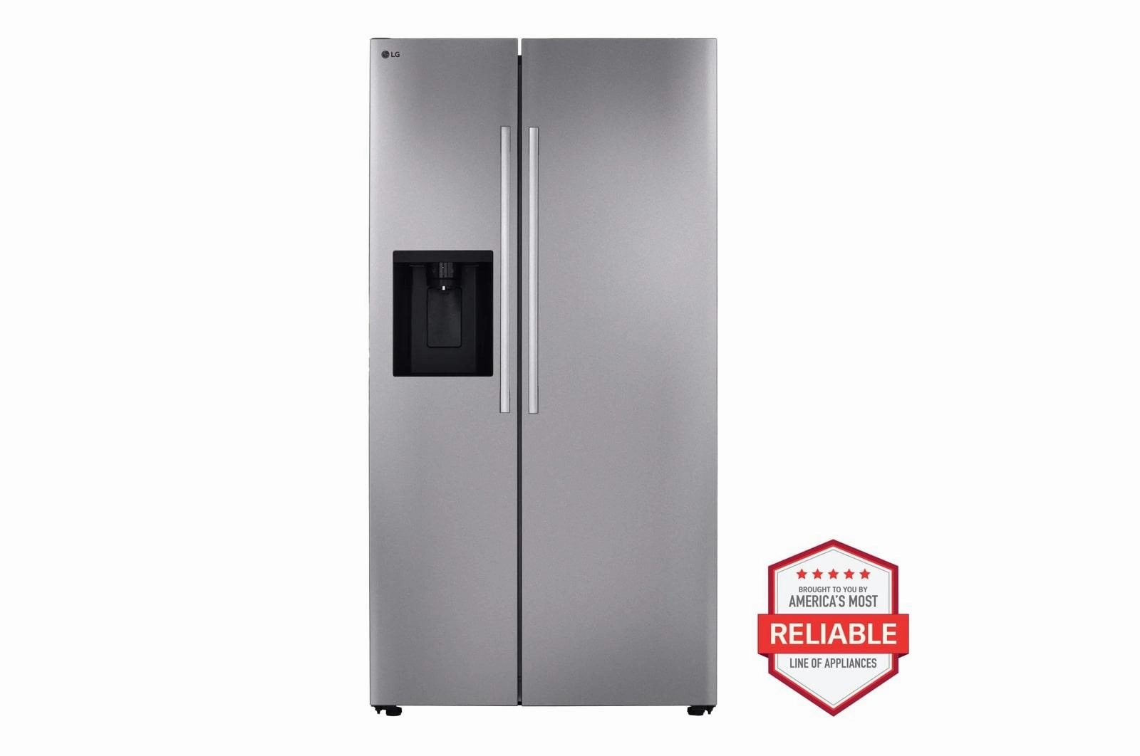 Lg LS27T3230S 27 Cu. Ft. Standard-Depth, Side-By-Side Refrigerator, With Ice And Water And New Bar Handle Design Freestanding Refrigerators freestanding fridge freezer combo