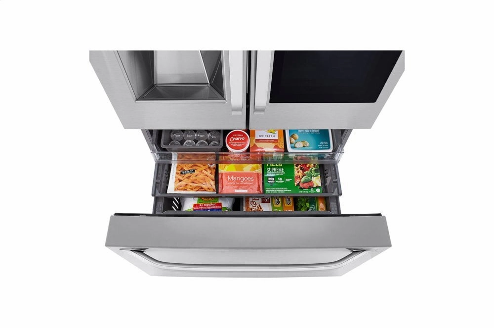 Lg SRFVC2406S Lg Studio 24 Cu. Ft. Smart Wi-Fi Enabled Instaview&#8482; Door-In-Door? Counter-Depth Refrigerator With Craft Ice&#8482; Maker