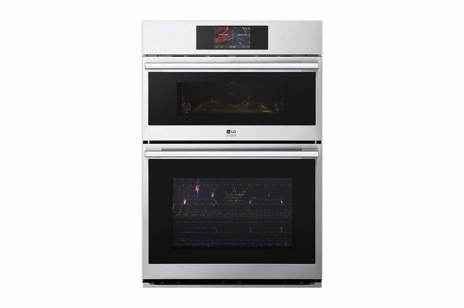 Lg WCES6428F Lg Studio 1.7/4.7 Cu. Ft. Combination Double Wall Oven With Air Fry Wall Ovens oven with smart temperature control