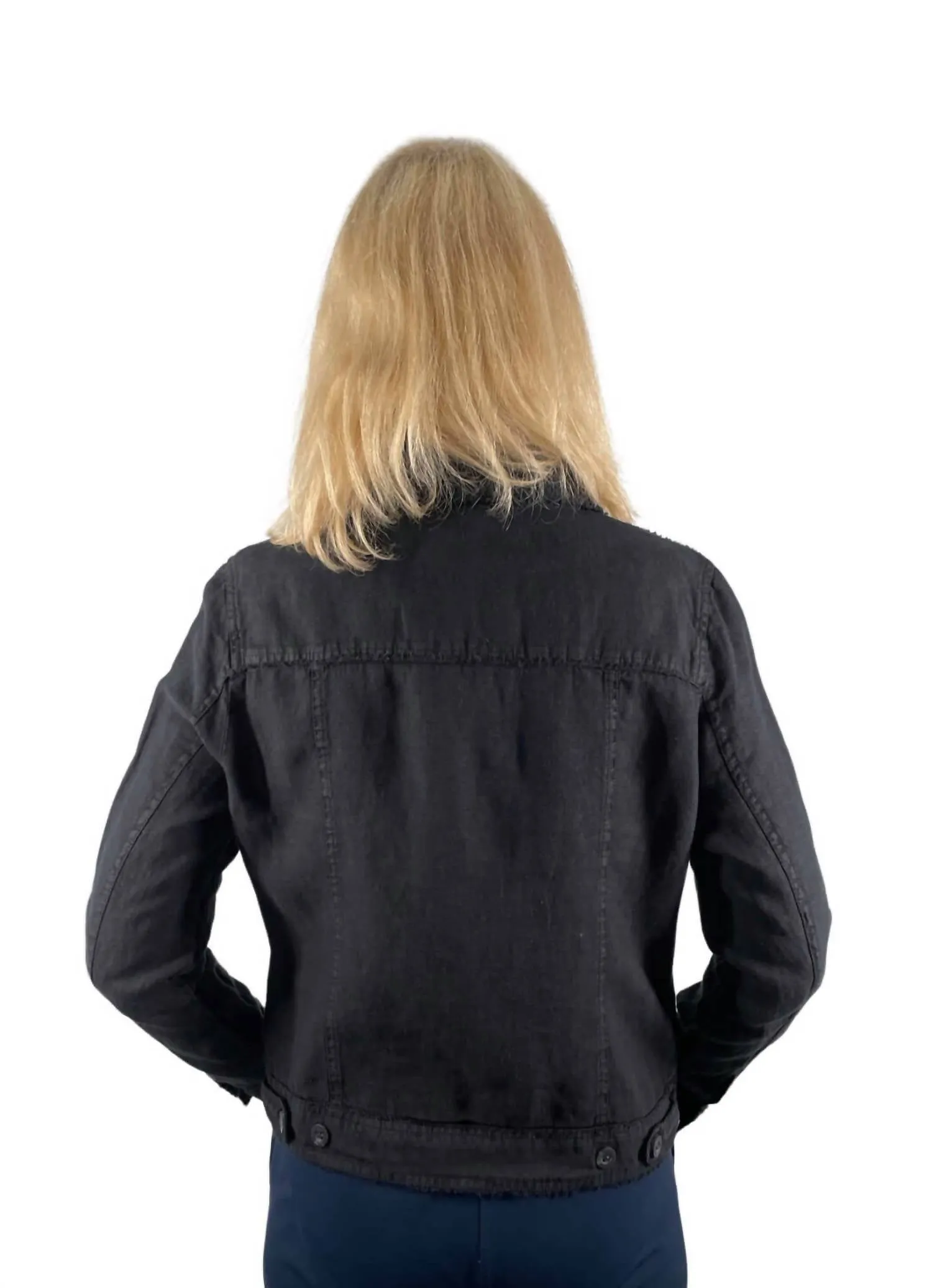 Linen Travel Jacket In Black