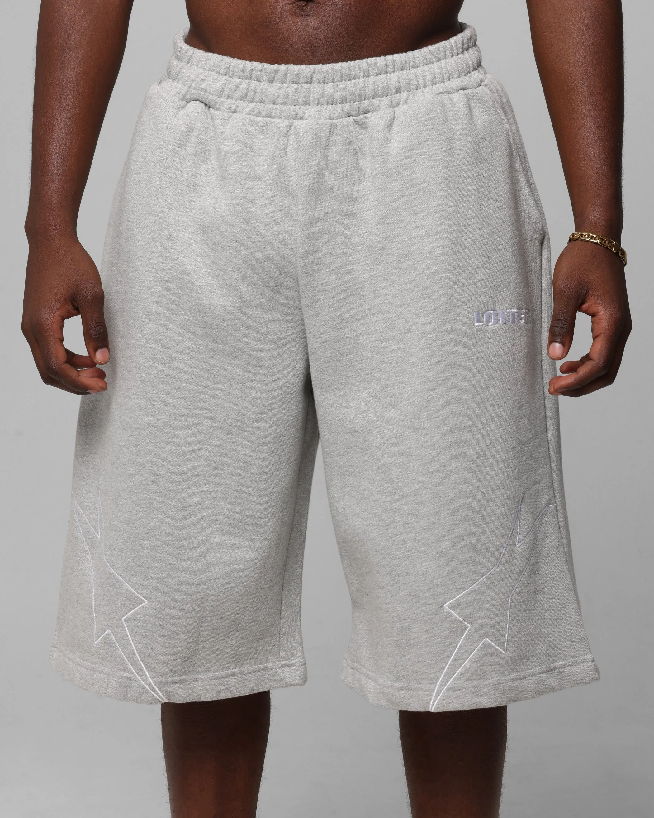Loiter Dark Performance Fleece Shorts Grey