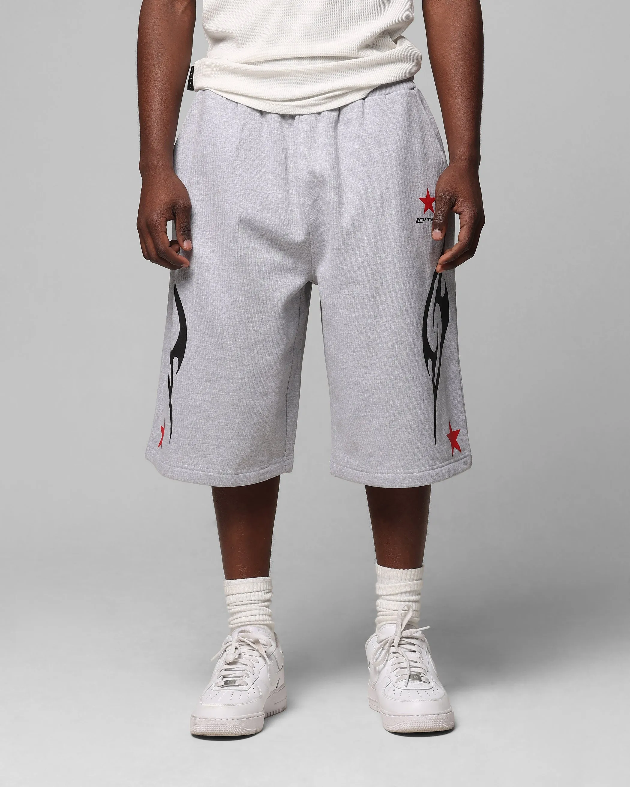 Loiter Trackstar Sweat Shorts Grey Marle