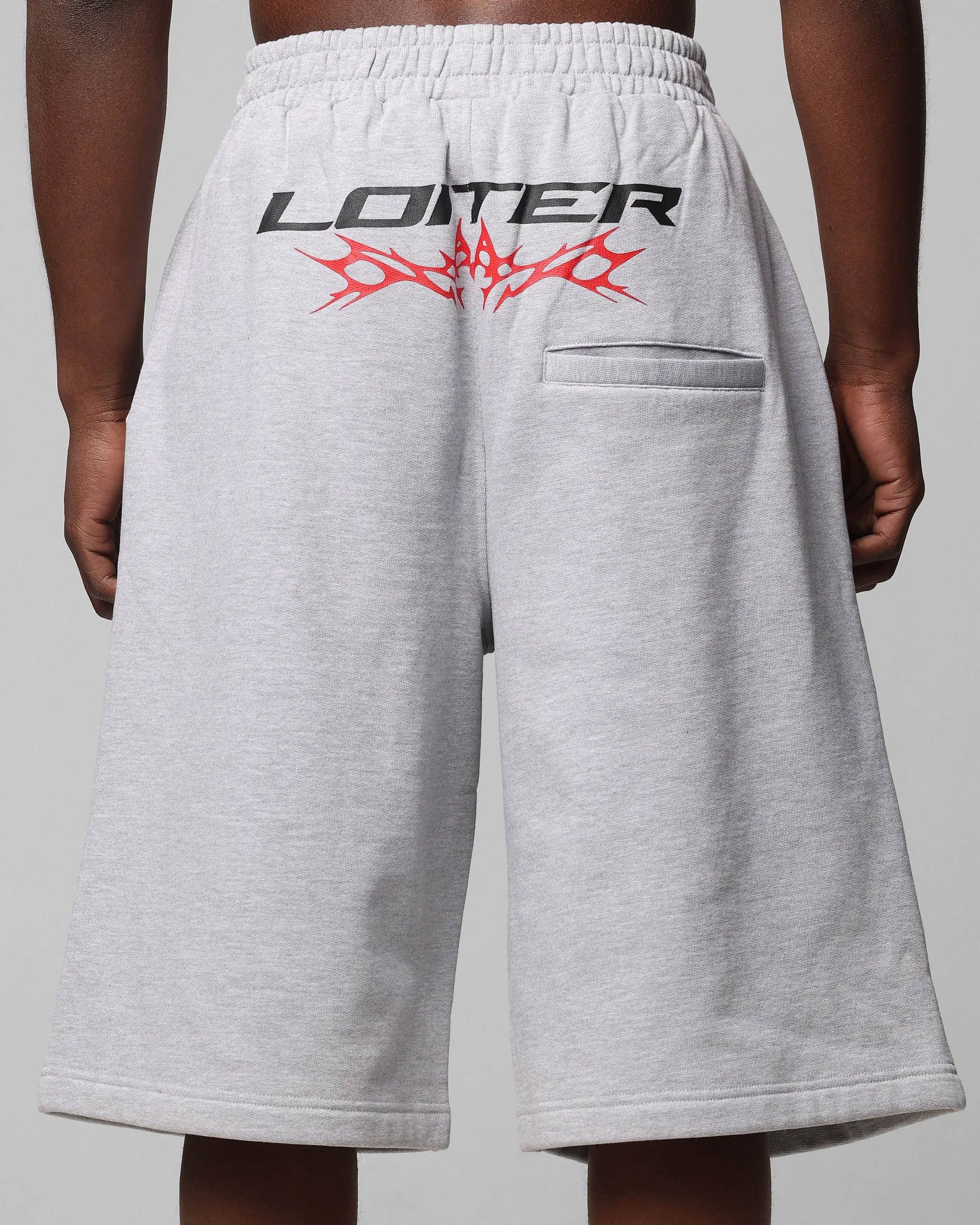 Loiter Trackstar Sweat Shorts Grey Marle