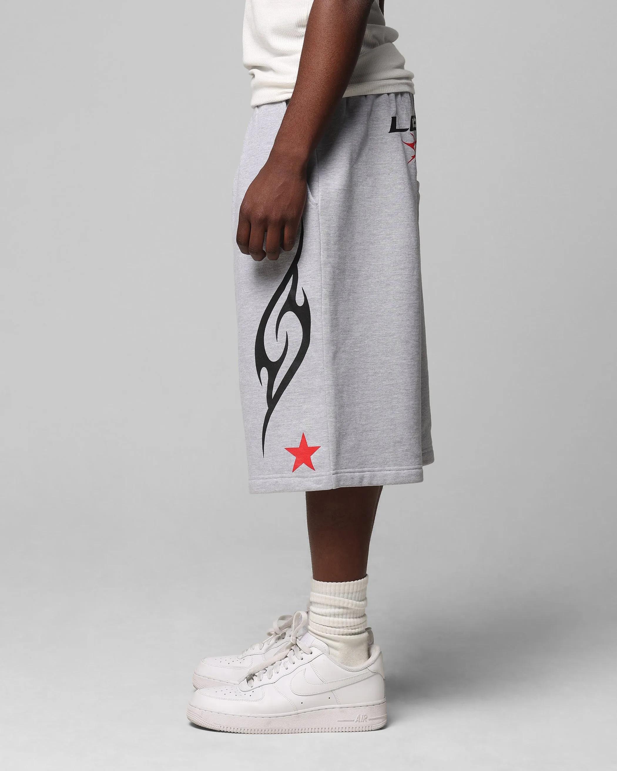 Loiter Trackstar Sweat Shorts Grey Marle