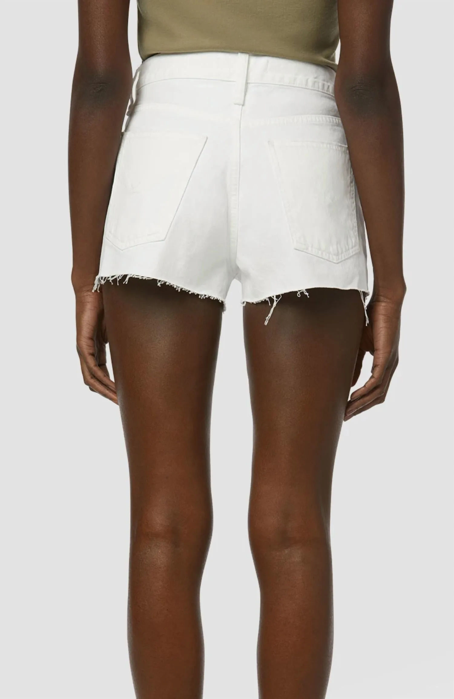 Lori Denim Shorts In Destructed White