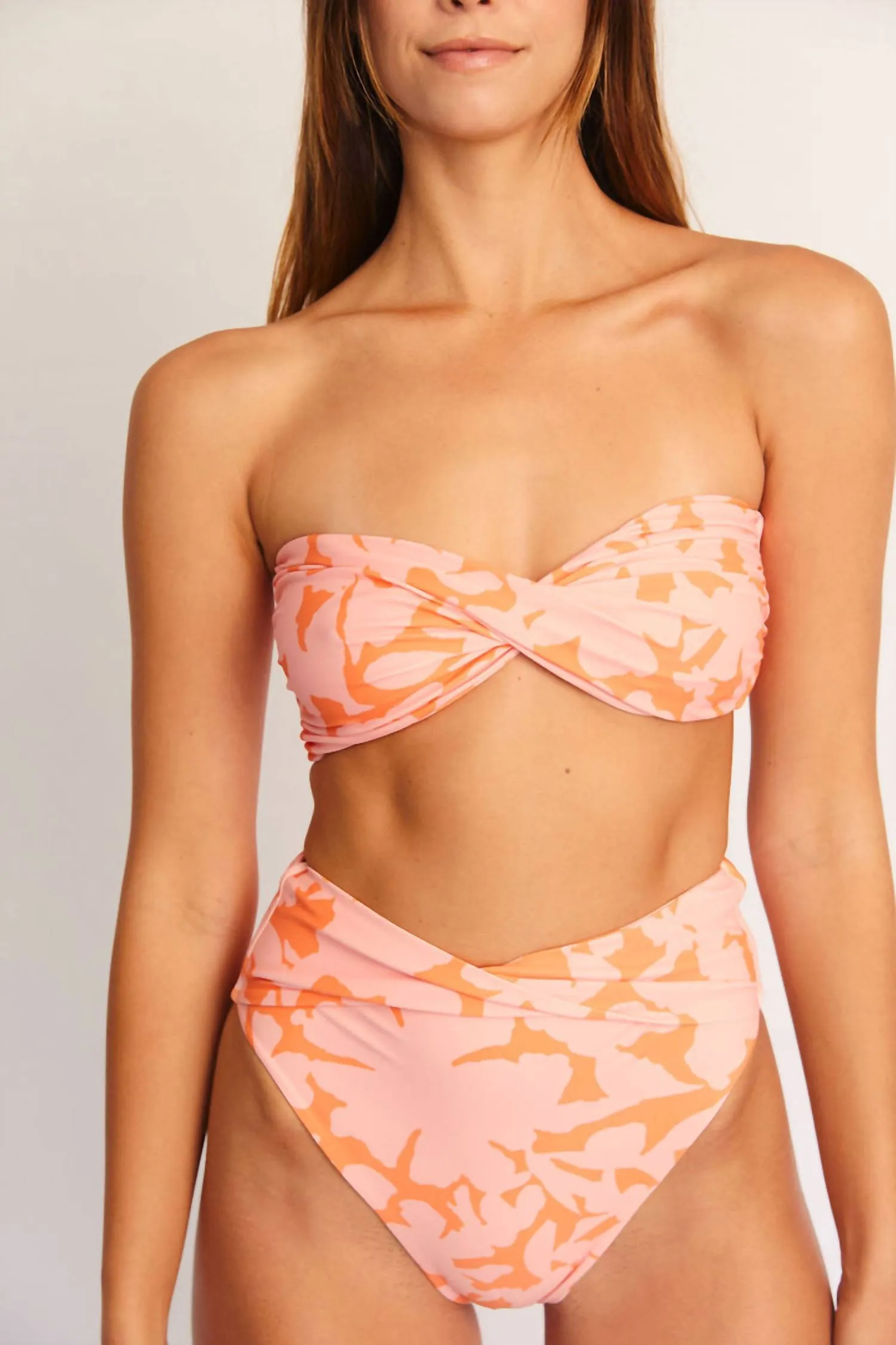 Lottie Top In Orange Floral