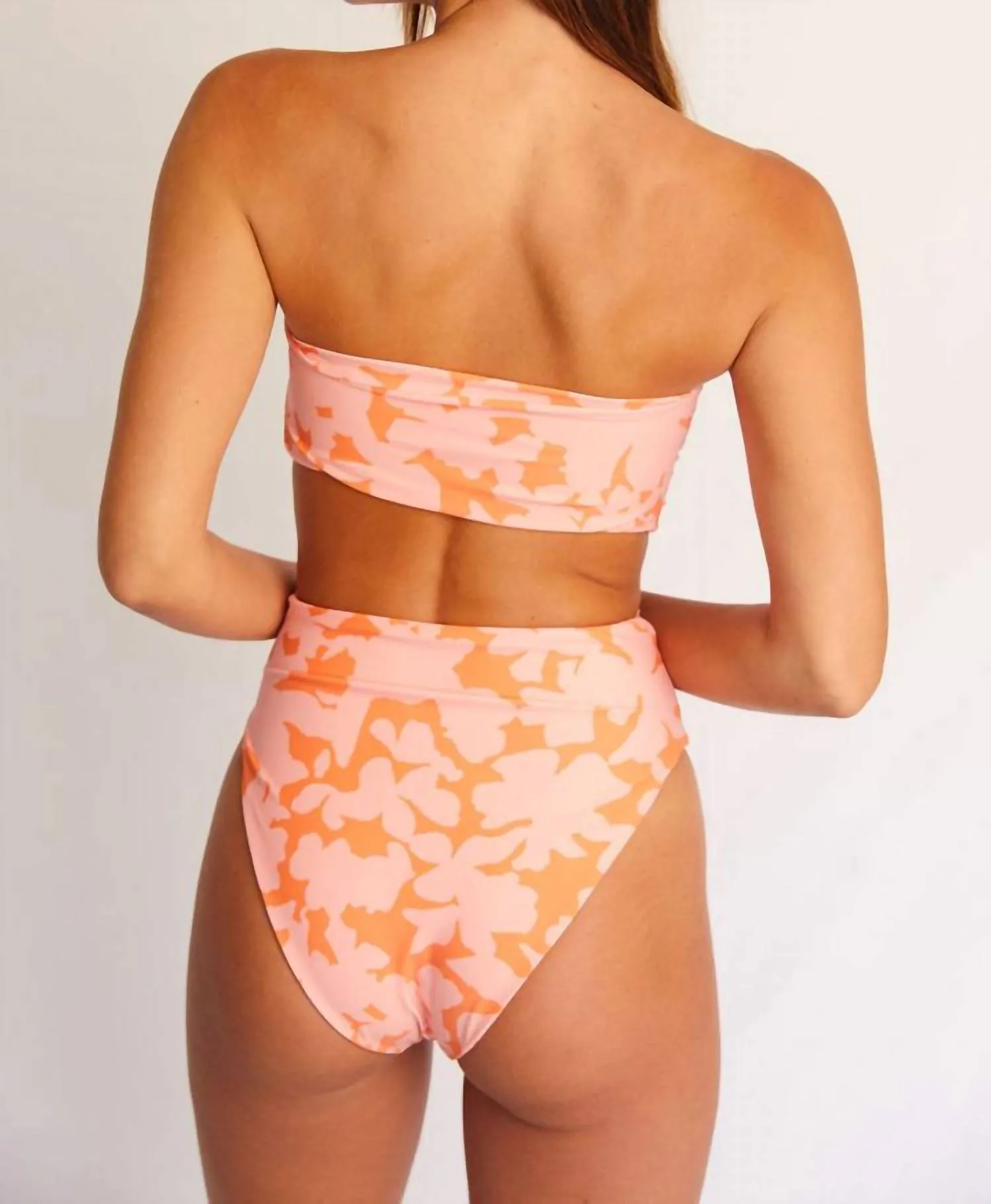 Lottie Top In Orange Floral