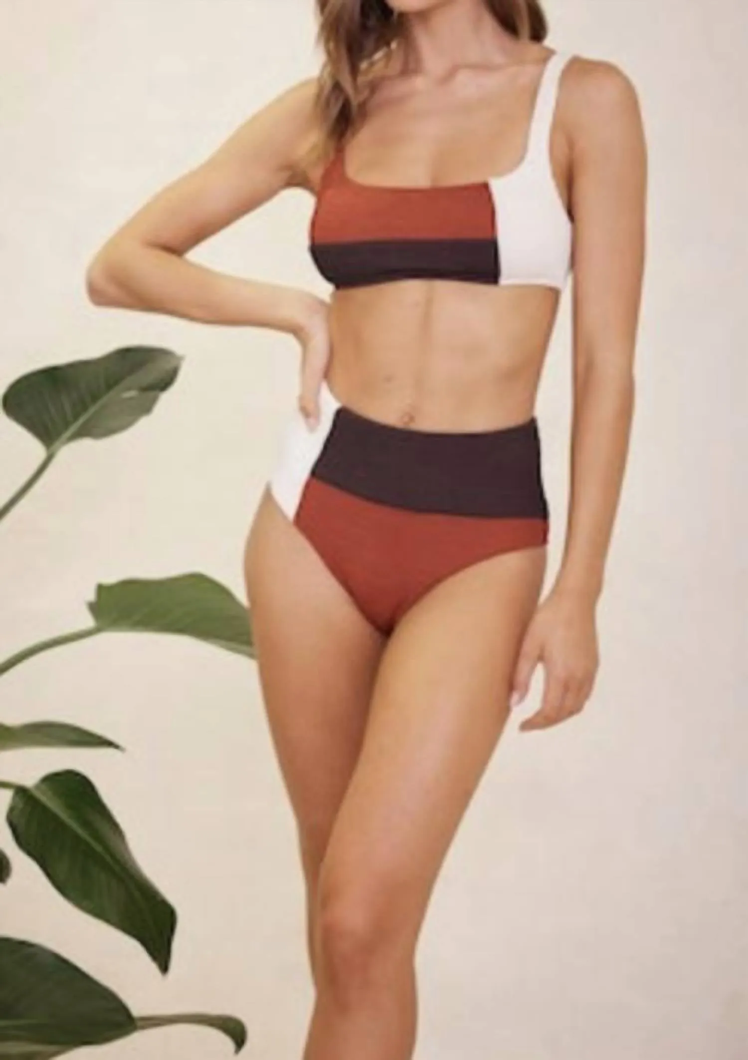 Loulou High Waist Bottoms In Multi Neutral