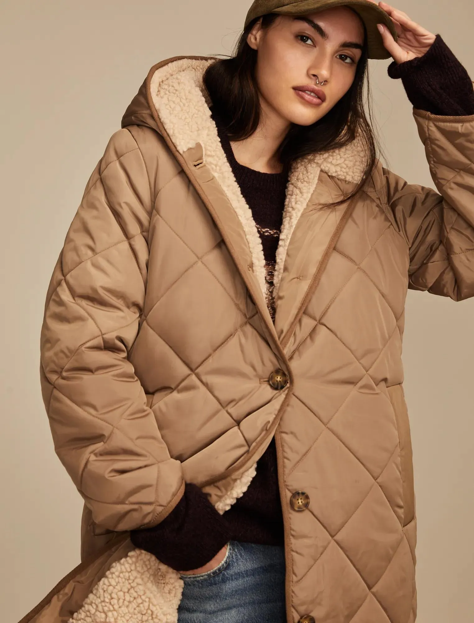Lucky Brand Women's Long Puffer Jacket