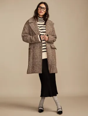 Lucky Brand Women's Tweed Double Breasted Coat