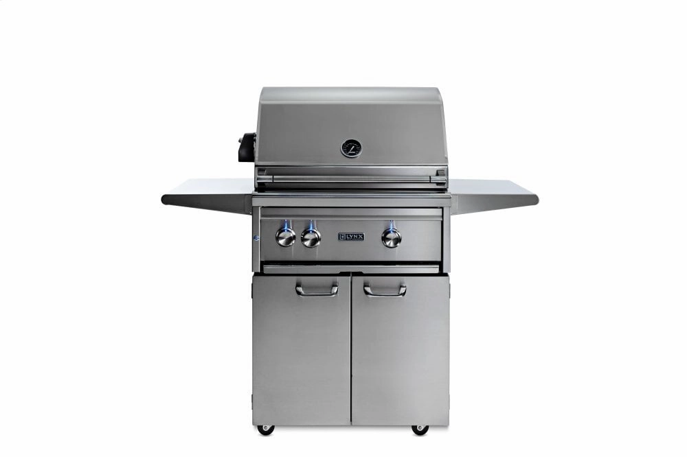 Lynx L27TRFLP 27" Lynx Professional Freestanding Grill With 1 Trident And 1 Ceramic Burner And Rotisserie, Lp Liquid Propane Barbeque Grills,propane gas grill