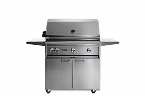 Lynx L36TRFNG 36" Lynx Professional Freestanding Grill With 1 Trident And 2 Ceramic Burners And Rotisserie, Ng Pro Barbeque Grills,professional outdoor grill