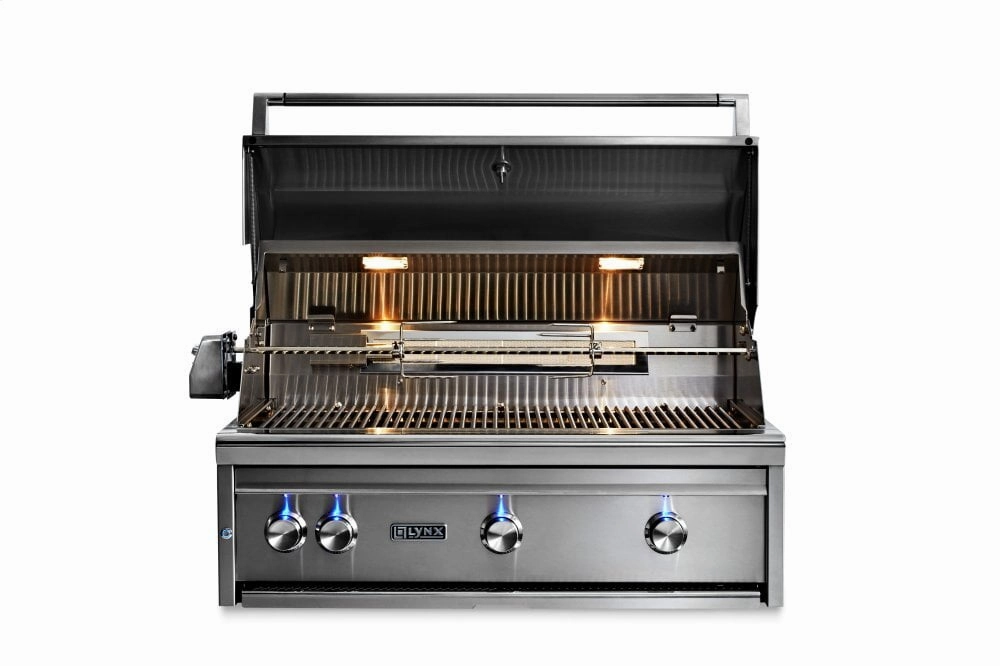 Lynx L36TRNG 36" Lynx Professional Built In Grill With 1 Trident And 2 Ceramic Burners And Rotisserie, Ng