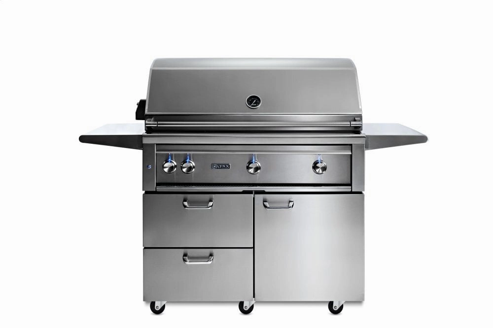Lynx L42TRFLP 42" Lynx Professional Freestanding Grill With 1 Trident And 2 Ceramic Burners And Rotisserie, Lp Liquid Propane Barbeque Grills,propane gas grill