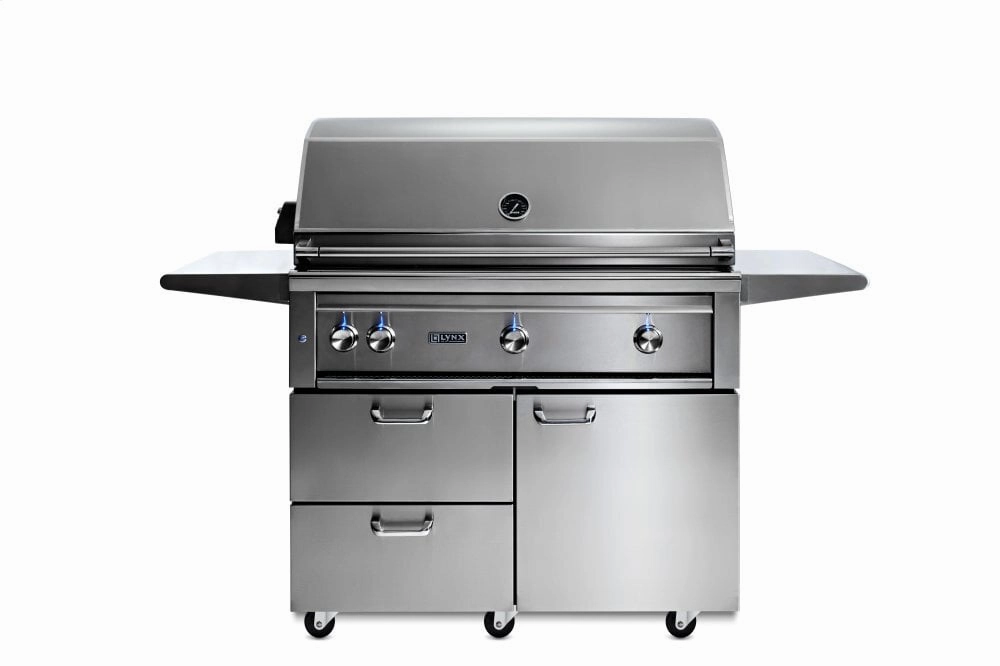 Lynx L42TRFNG 42" Lynx Professional Freestanding Grill With 1 Trident And 2 Ceramic Burners And Rotisserie, Ng Pro Barbeque Grills,professional outdoor grill