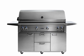 Lynx L54TRFNG 54" Lynx Professional Freestanding Grill With 1 Trident And 3 Ceramic Burners And Rotisserie, Ng Pro Barbeque Grills,professional outdoor grill