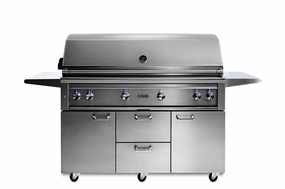 Lynx L54TRFNG 54" Lynx Professional Freestanding Grill With 1 Trident And 3 Ceramic Burners And Rotisserie, Ng Natural Gas Barbeque Grills,natural gas outdoor grill