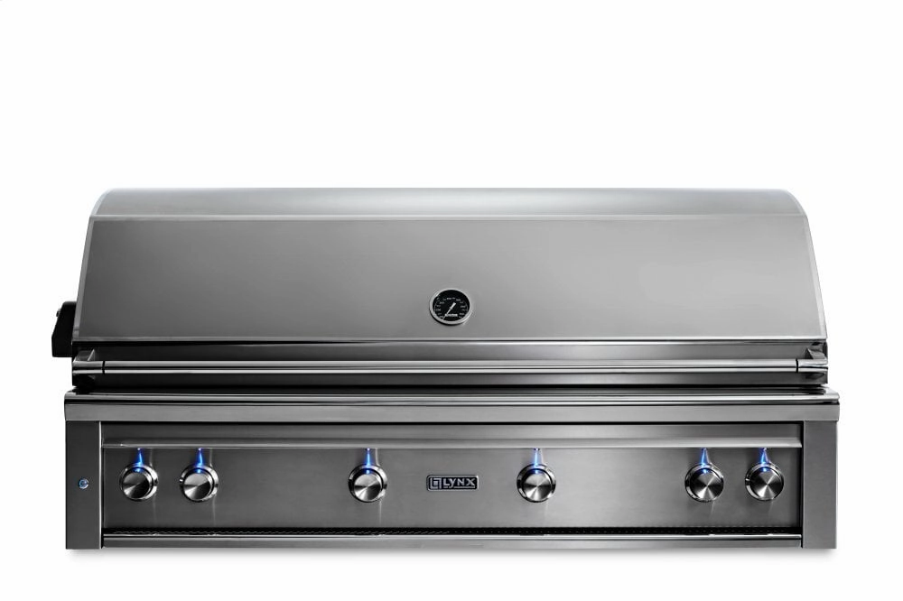 Lynx L54TRNG 54" Lynx Professional Built In Grill With 1 Trident And 3 Ceramic Burners And Rotisserie, Ng Natural Gas Barbeque Grills,natural gas outdoor grill