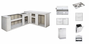 Lynx L6000LP Ready To Finish Island With A 36" Sedona Grill With Rotisserie (L6000) Islands,bbq grill island kit