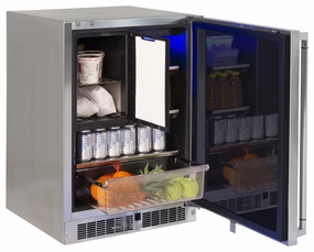 Lynx LM24REFCL 24" Refrigerator Freezer Combo, Left Outdoor Refrigerators,outdoor mini fridge