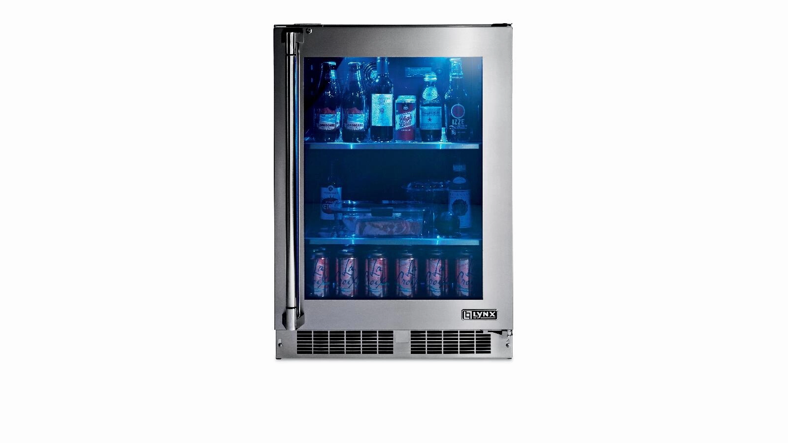 Lynx LM24REFGR 24" Outdoor Glass Door Refrigerator, Right Hinge Outdoor Refrigerators,outdoor mini fridge
