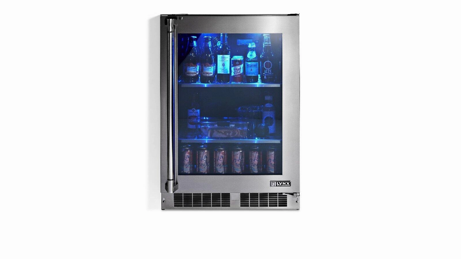 Lynx LN24REFGR 24" Outdoor Refrigerator With Glass Door, Right Hinge (Ln24Refgr) Outdoor Refrigerators,outdoor mini fridge