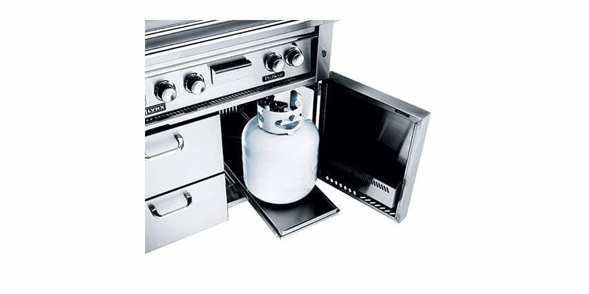 Lynx LSTLP Sliding Tank Tray, To Be Assembled To Lp Cart Units Storage,outdoor grill storage cabinet