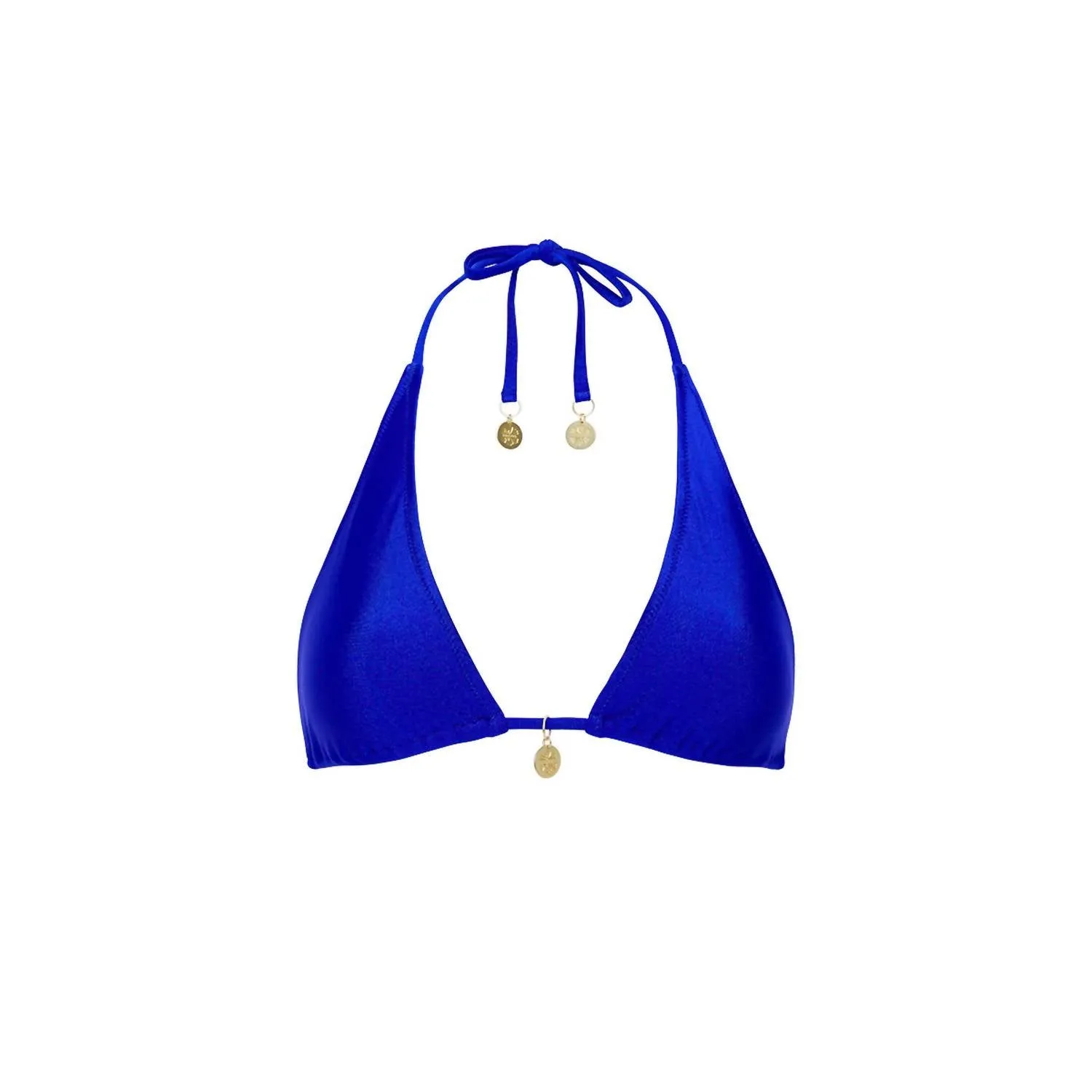 Malibu Classic Tie Halter Top In Blue