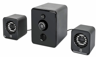 Manhattan RGB LED 2.1 Desktop Hybrid USB / Bluetooth Wireless Speaker System Kitchen Appliances