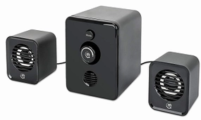 Manhattan RGB LED 2.1 Desktop Hybrid USB / Bluetooth Wireless Speaker System Kitchen Appliances