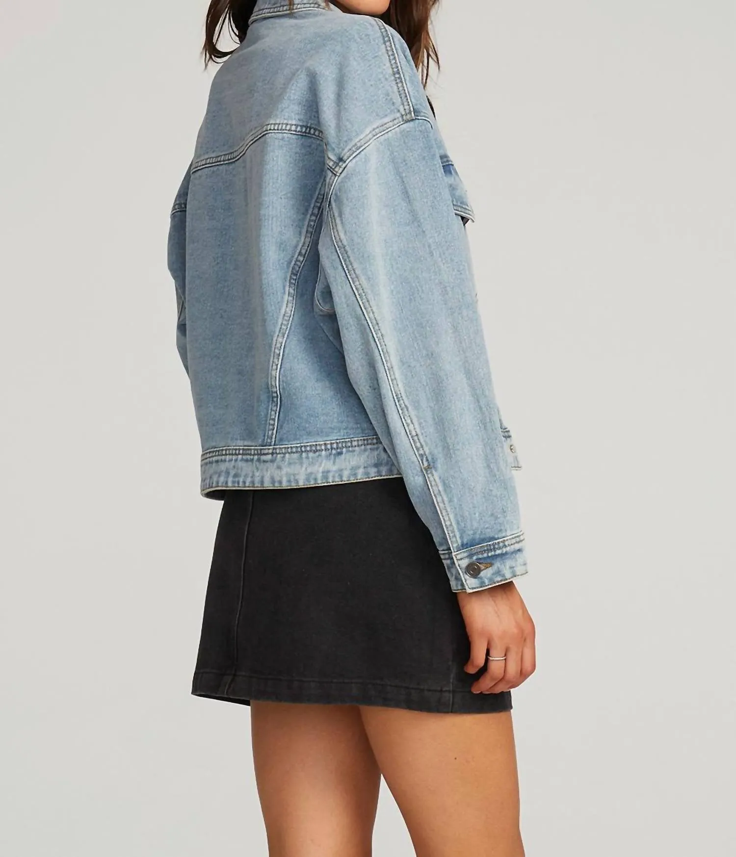 Marin Denim Jacket In Stonewash Denim