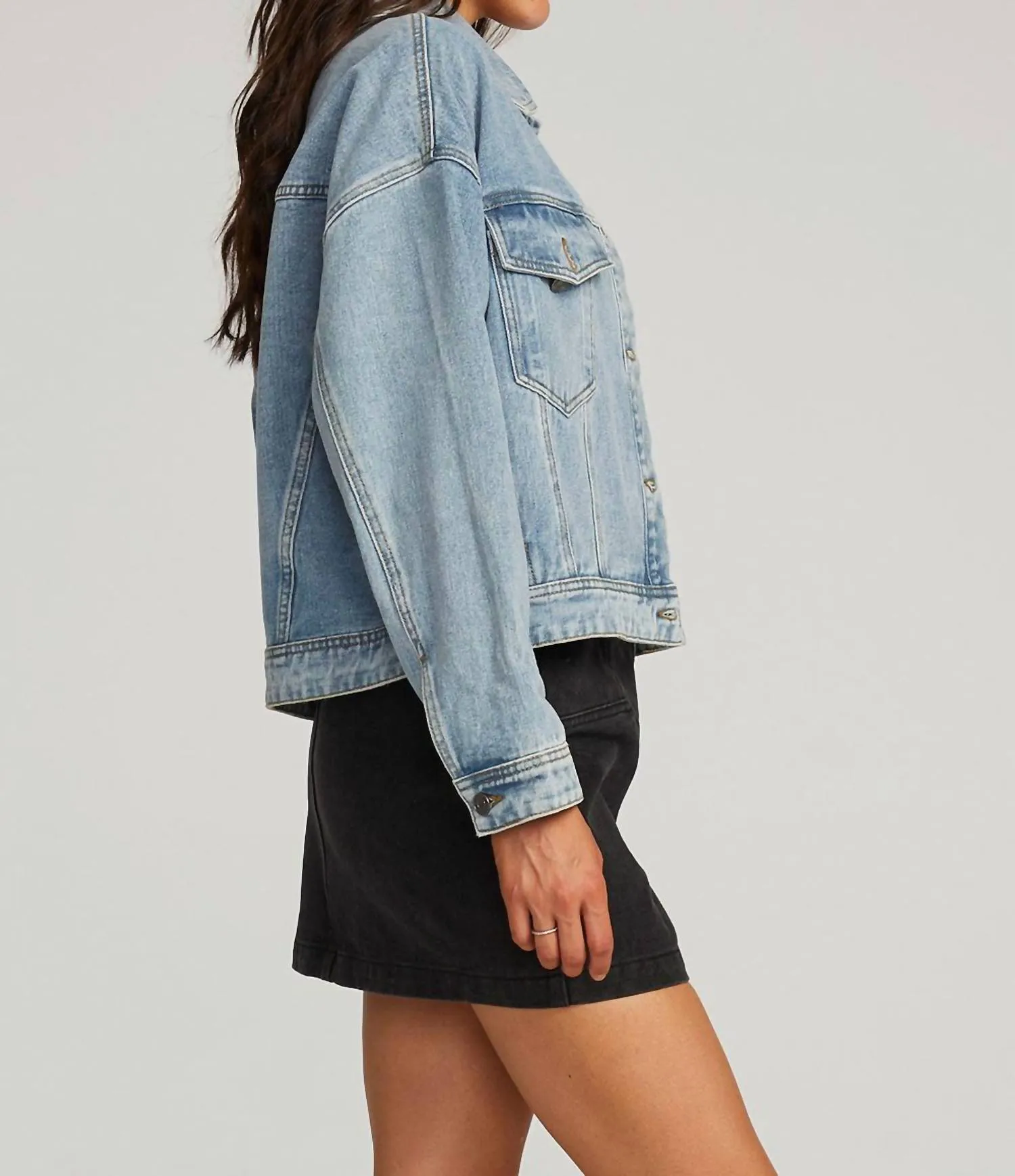 Marin Denim Jacket In Stonewash Denim