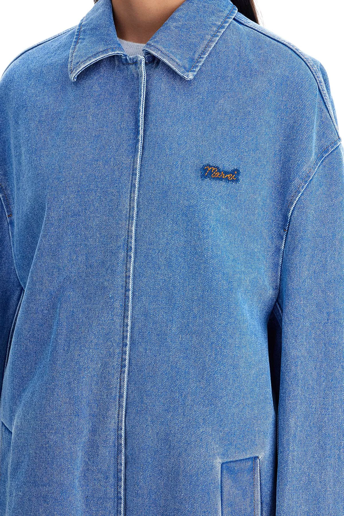 Marni Women's 'Oversized Organic blue Jacket
