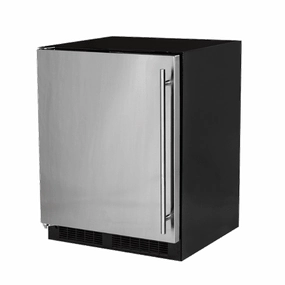 Marvel MARE224SS51A 24-In Low Profile Built-In Refrigerator With Maxstore Bin And Door Storage With Door Style - Stainless Steel, Door Swing - Left Undercounter Refrigerators 24 inch undercounter fridge for kitchen