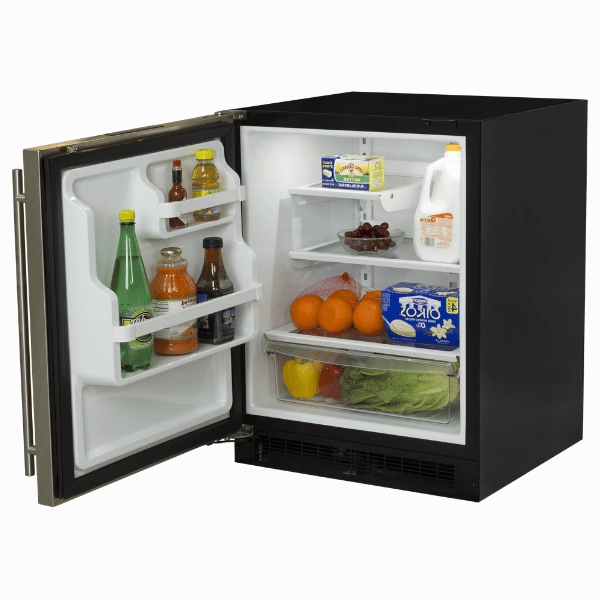 Marvel MARE224SS51A 24-In Low Profile Built-In Refrigerator With Maxstore Bin And Door Storage With Door Style - Stainless Steel, Door Swing - Left
