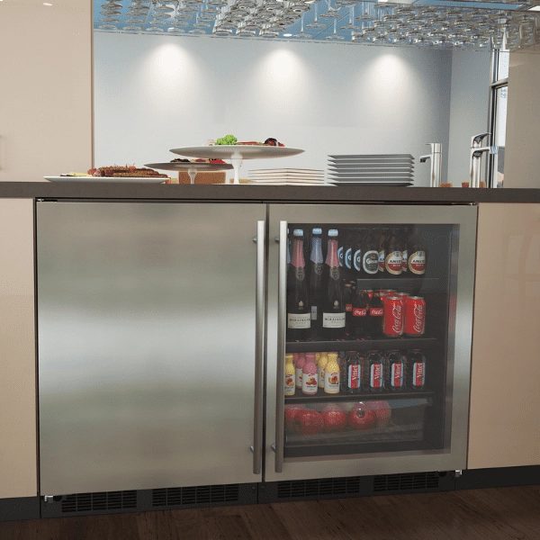 Marvel MARE224SS51A 24-In Low Profile Built-In Refrigerator With Maxstore Bin And Door Storage With Door Style - Stainless Steel, Door Swing - Left