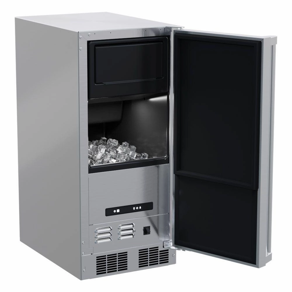 Marvel MOCL215SS01B 15-In Outdoor Built-In Clear Ice Machine For Gravity Drain Applications With Door Style - Stainless Steel