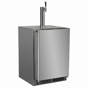Marvel MOKR124SSA1A 24-In Outdoor Built-In Dispenser With Single Beer & Beverage Tap With Door Style - Stainless Steel, Dispenser Type - Single Beer Outdoor Refrigerators,outdoor mini fridge