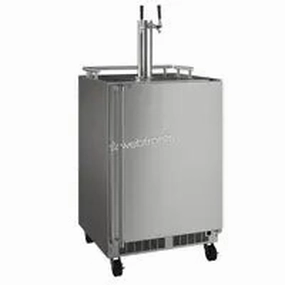 Marvel MOKR224SSB1A 24-In Outdoor Mobile Dispenser With Twin Beer & Beverage Tap With Door Style - Stainless Steel, Dispenser Type - Twin Beer Outdoor Refrigerators,outdoor mini fridge