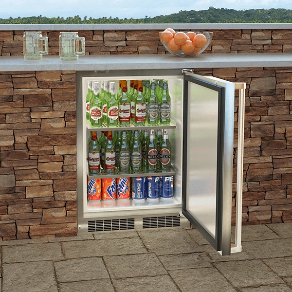 Marvel MORE124SS31A 24-In Outdoor Built-In High-Capacity Refrigerator With Door Style - Stainless Steel