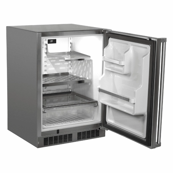 Marvel MORE224SS41A 24-In Outdoor Built-In Refrigerator With Door Storage And Maxstore Bin With Door Style - Stainless Steel, Door Swing - Right