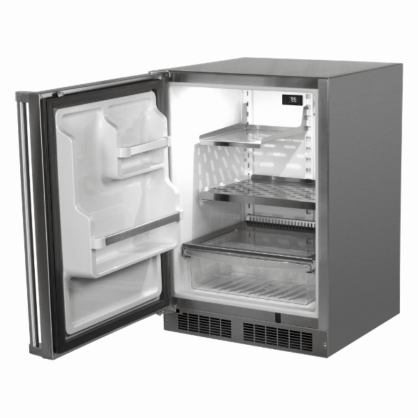Marvel MORE224SS51A 24-In Outdoor Built-In Refrigerator With Door Storage And Maxstore Bin With Door Style - Stainless Steel, Door Swing - Left