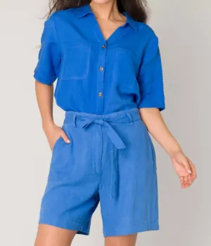 Maylin High Waisted Short In Electric Blue