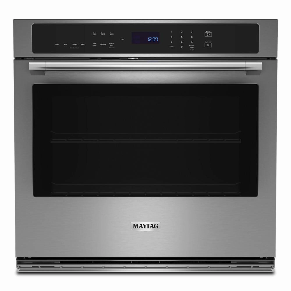 Maytag MOES6027LZ 27-Inch Single Wall Oven With Air Fry And Basket - 4.3 Cu. Ft. Wall Ovens convection wall oven with steam assist