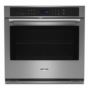 Maytag MOES6027LZ 27-Inch Single Wall Oven With Air Fry And Basket - 4.3 Cu. Ft. Wall Ovens convection wall oven with steam assist