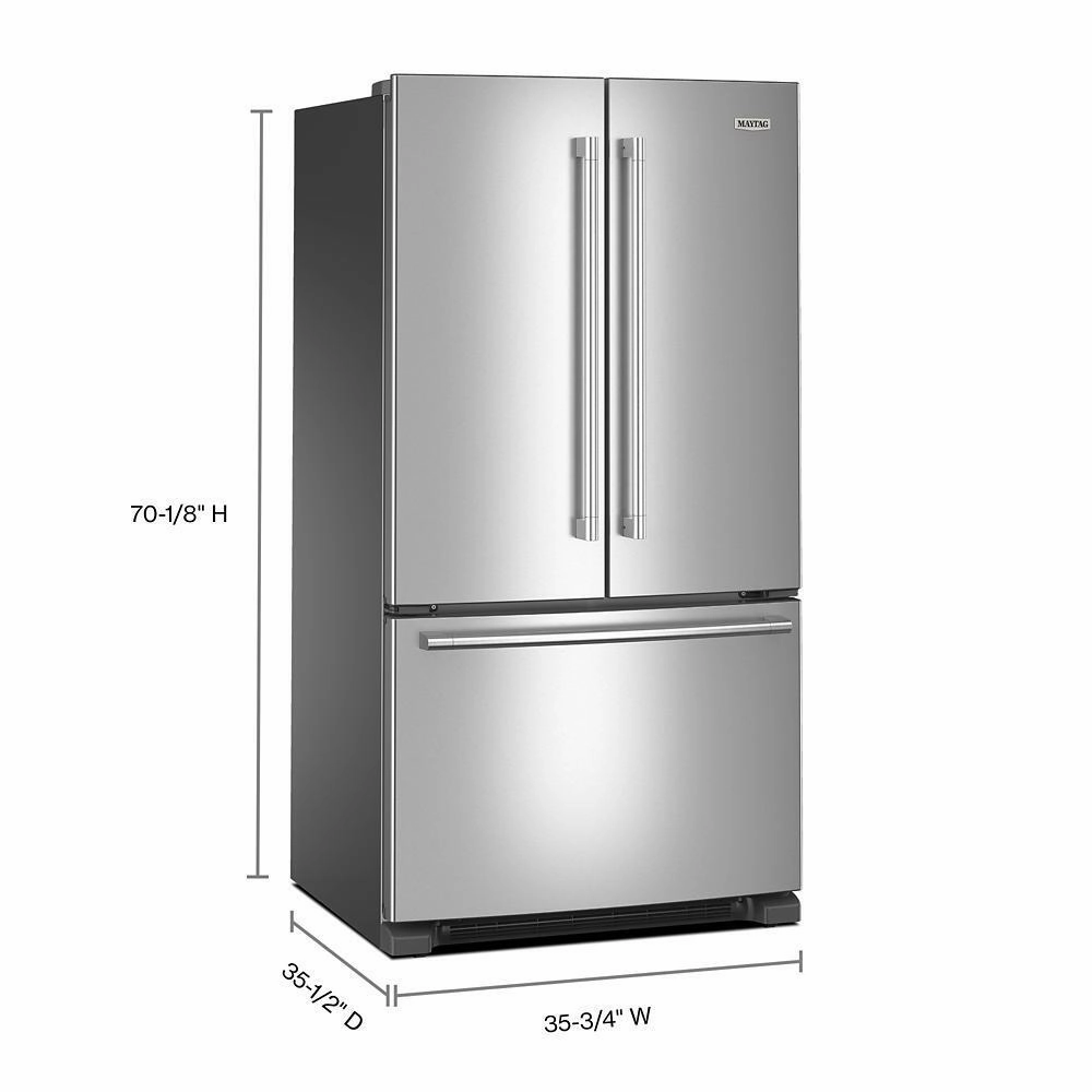 Maytag MRFF4236RZ Maytag? 36 Inch Wide French Door Bottom Mount Refrigerator With Max Cool Setting - 25 Cu. Ft.